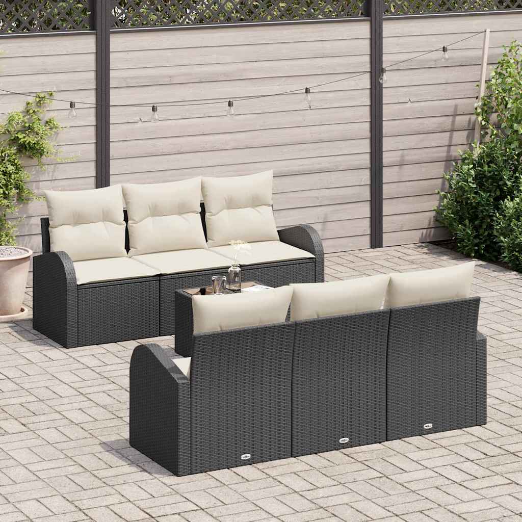 Tuin Sofa Set Zwart 55 x 55 x 37 cm poly rattan