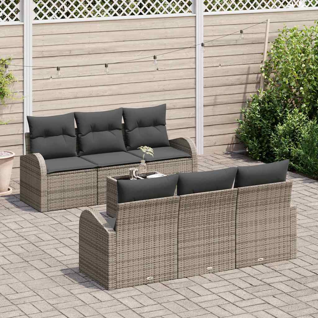 Tuin Sofa Set Grijs 55 x 55 x 37 cm poly rattan