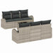 Tuin Sofa Set Lichtgrijs 55 x 55 x 37 cm poly rattan