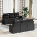 Tuin Sofa Set Zwart 55 x 55 x 37 cm poly rattan