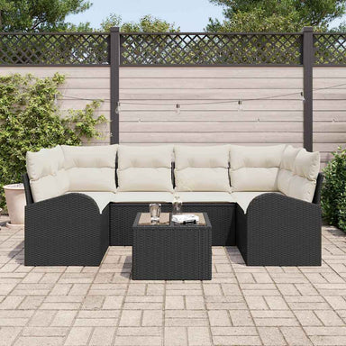 Tuin Sofa Set Zwart 55 x 55 x 37 cm poly rattan