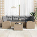 Tuin Sofa Set Beige 55 x 55 x 37 cm poly rattan