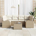 Tuin Sofa Set Beige 55 x 55 x 37 cm poly rattan