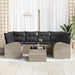 Tuin Sofa Set Lichtgrijs 55 x 55 x 37 cm poly rattan