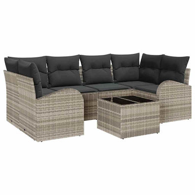 Tuin Sofa Set Lichtgrijs 55 x 55 x 37 cm poly rattan
