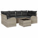 Tuin Sofa Set Lichtgrijs 55 x 55 x 37 cm poly rattan