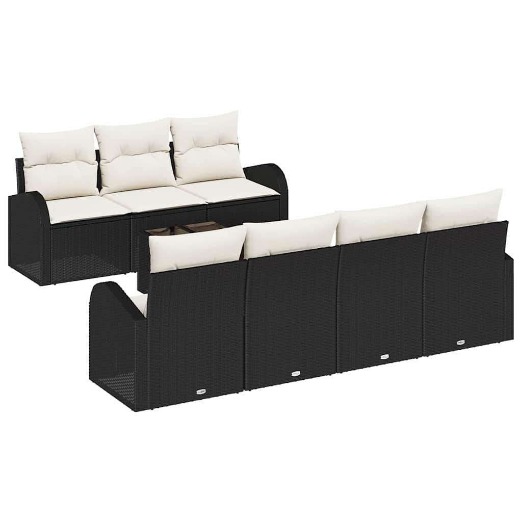 Tuin Sofa Set Zwart 55 x 55 x 37 cm poly rattan