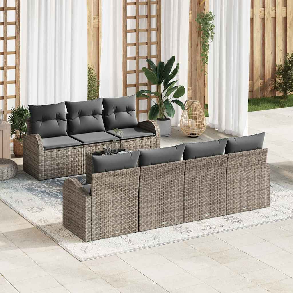 Tuin Sofa Set Grijs 55 x 55 x 37 cm poly rattan