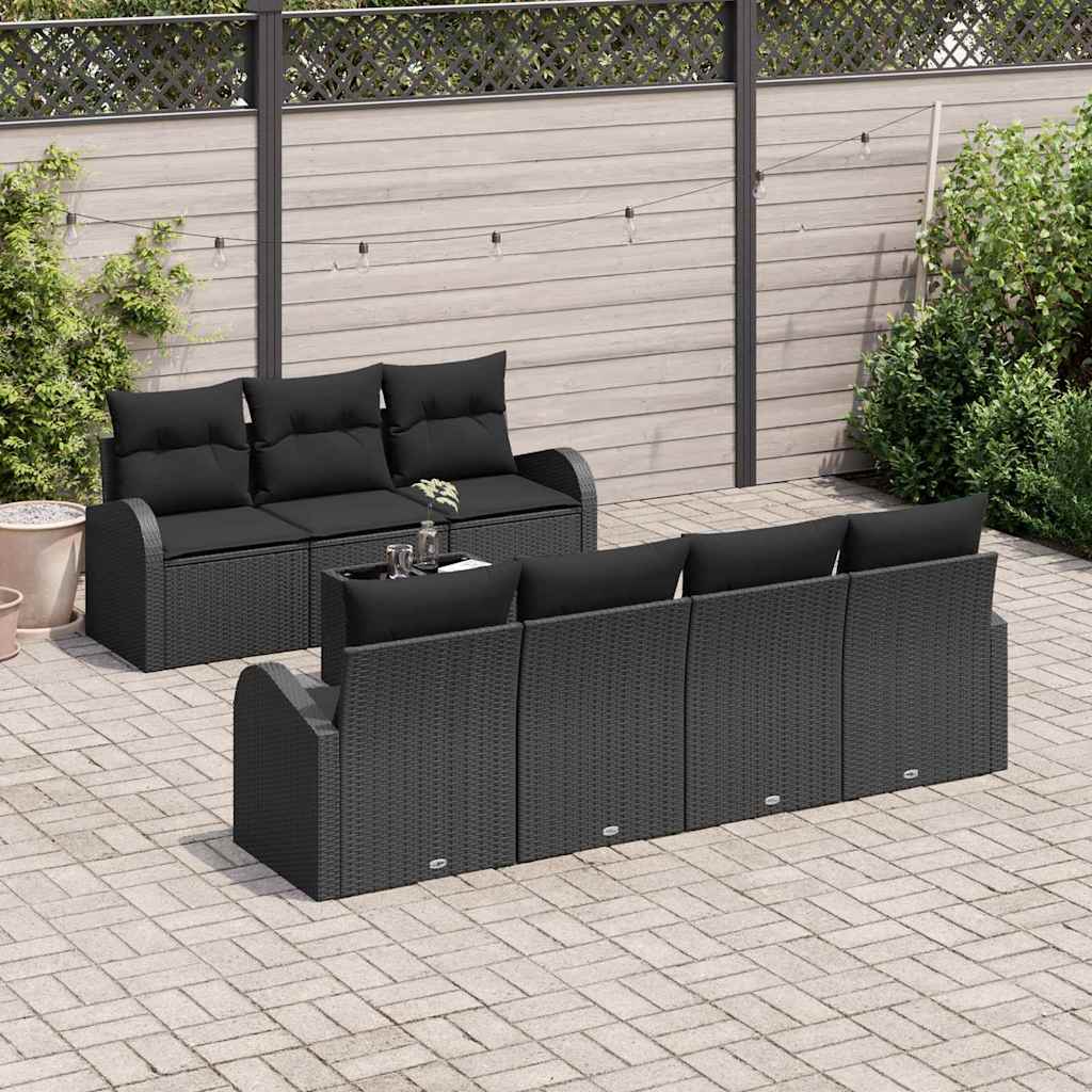 Tuin Sofa Set Zwart 55 x 55 x 37 cm poly rattan