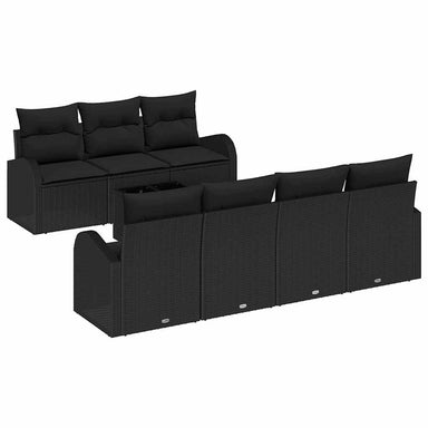 Tuin Sofa Set Zwart 55 x 55 x 37 cm poly rattan