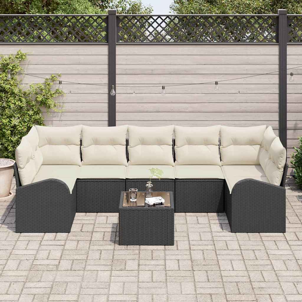 Tuin Sofa Set Zwart 55 x 55 x 37 cm poly rattan