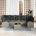 Tuin Sofa Set Lichtgrijs 55 x 55 x 37 cm poly rattan