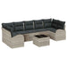 Tuin Sofa Set Lichtgrijs 55 x 55 x 37 cm poly rattan