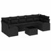 Tuin Sofa Set Zwart 55 x 55 x 37 cm poly rattan