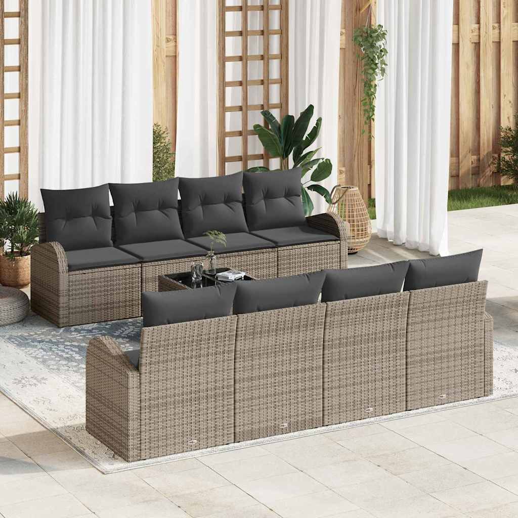 Tuin Sofa Set Grijs 55 x 55 x 37 cm poly rattan