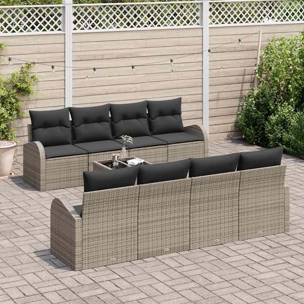 Tuin Sofa Set Grijs 55 x 55 x 37 cm poly rattan
