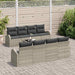 Tuin Sofa Set Lichtgrijs 55 x 55 x 37 cm poly rattan