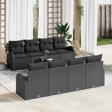 Tuin Sofa Set Zwart 55 x 55 x 37 cm poly rattan
