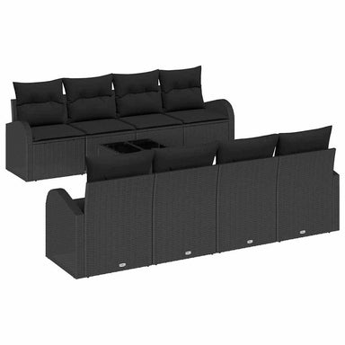 Tuin Sofa Set Zwart 55 x 55 x 37 cm poly rattan
