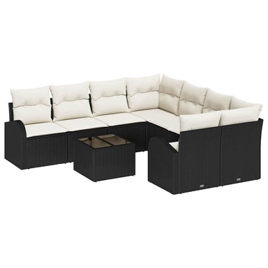 Tuin Sofa Set Zwart 55 x 55 x 37 cm poly rattan