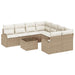 Tuin Sofa Set Beige 55 x 55 x 37 cm poly rattan