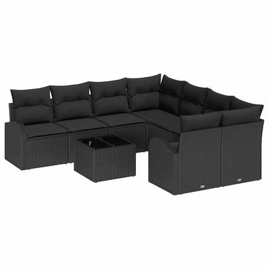 Tuin Sofa Set Zwart 55 x 55 x 37 cm poly rattan