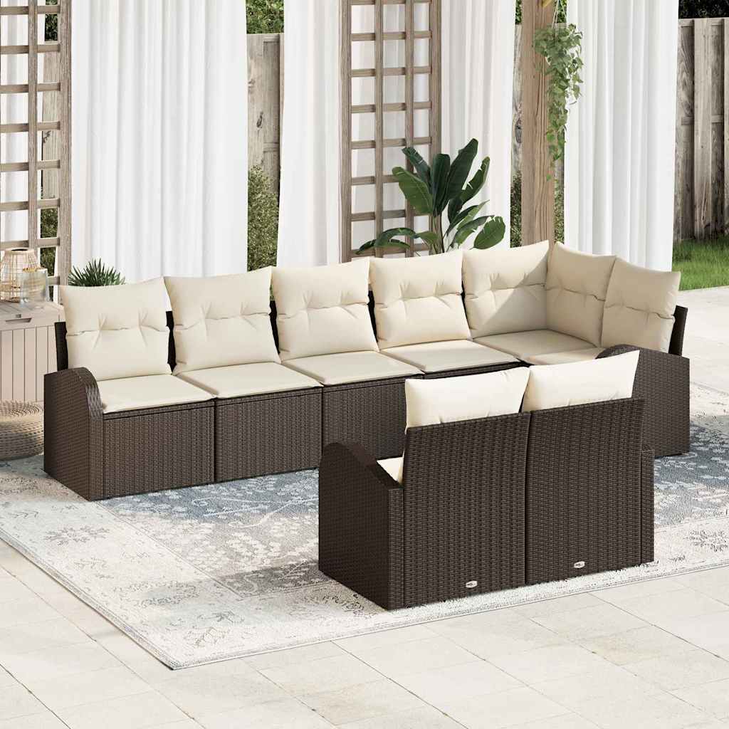 Tuin Sofa Set 8 st 8-Aantal zitplaatsen poly rattan