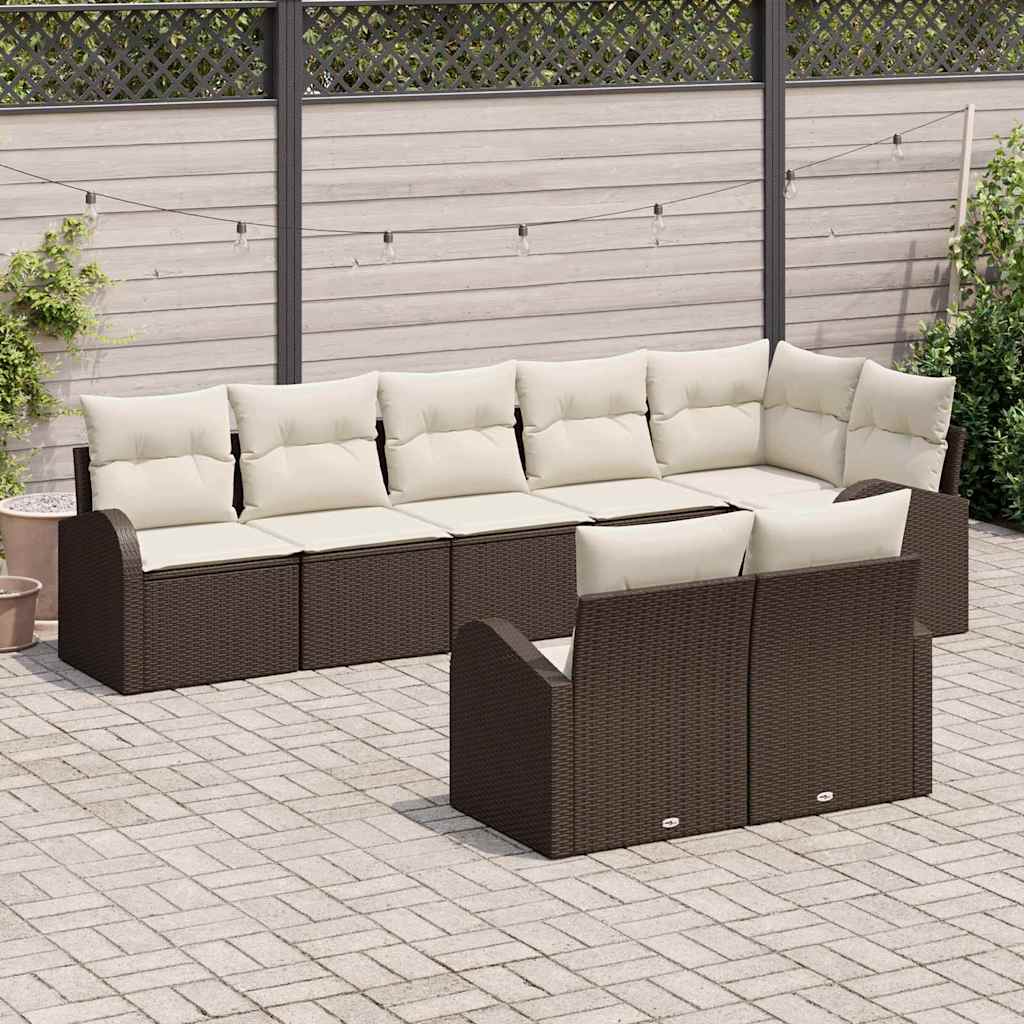 Tuin Sofa Set 8 st 8-Aantal zitplaatsen poly rattan