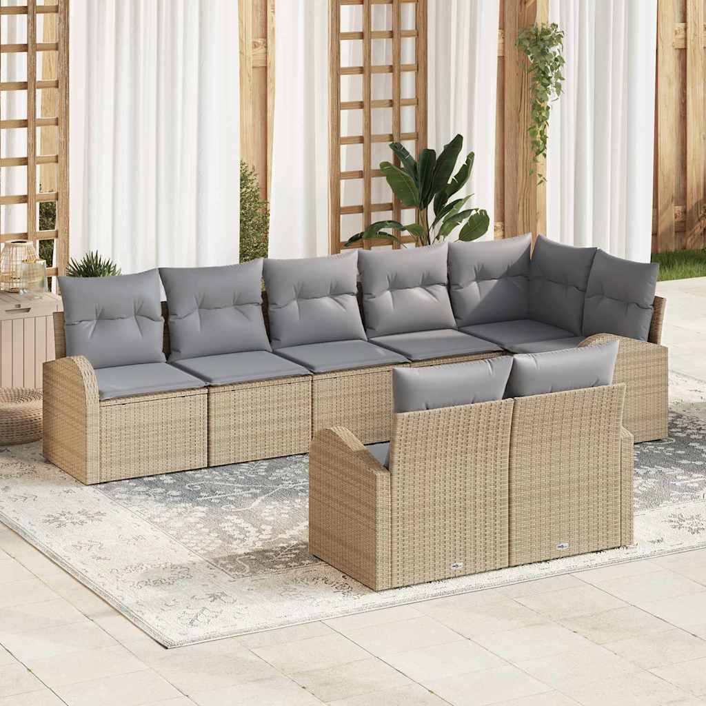 Tuin Sofa Set 8 st 8-Aantal zitplaatsen poly rattan