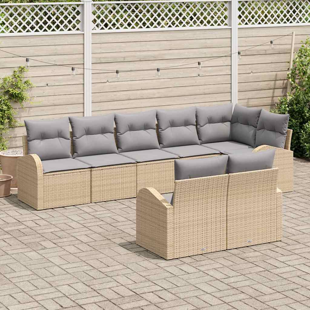 Tuin Sofa Set 8 st 8-Aantal zitplaatsen poly rattan