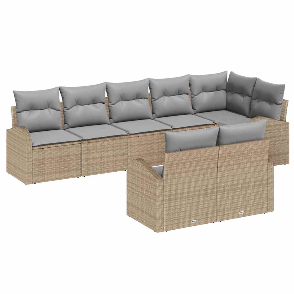 Tuin Sofa Set 8 st 8-Aantal zitplaatsen poly rattan