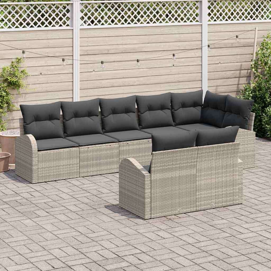 Tuin Sofa Set Lichtgrijs 55 x 55 x 37 cm poly rattan