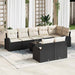 Tuin Sofa Set Zwart en Crème 55 x 55 x 37 cm poly rattan