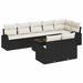 Tuin Sofa Set Zwart en Crème 55 x 55 x 37 cm poly rattan