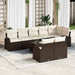 Tuin Sofa Set Bruin en Crème 55 x 55 x 37 cm poly rattan
