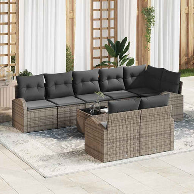 Tuin Sofa Set Grijs 55 x 55 x 37 cm poly rattan