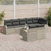 Tuin Sofa Set Lichtgrijs 55 x 55 x 37 cm poly rattan