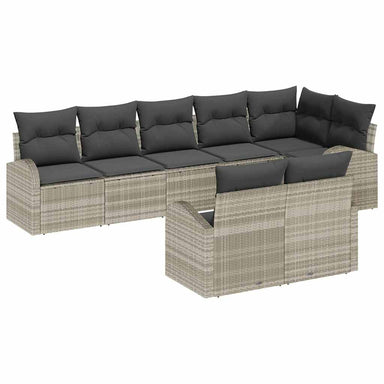 Tuin Sofa Set Lichtgrijs 55 x 55 x 37 cm poly rattan