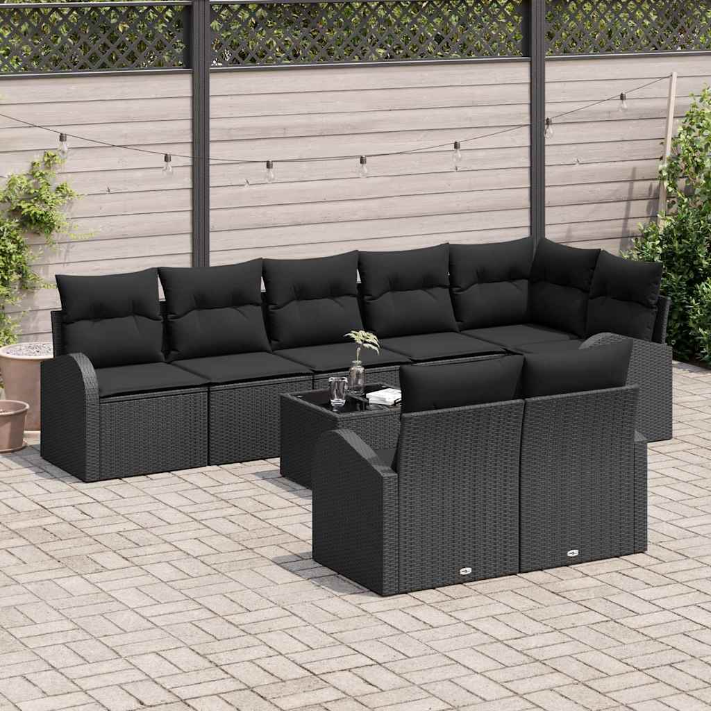Tuin Sofa Set 9 st 8-Aantal zitplaatsen poly rattan