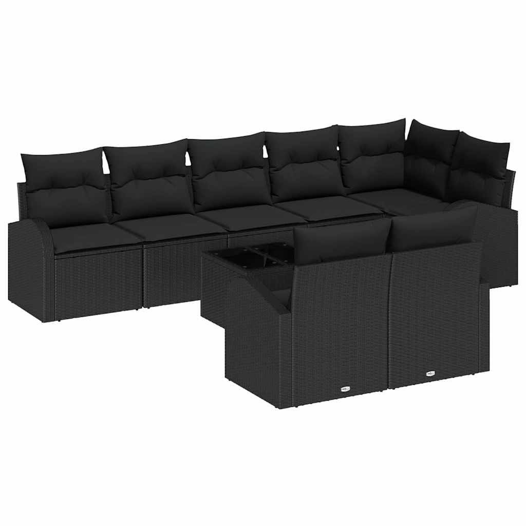 Tuin Sofa Set 9 st 8-Aantal zitplaatsen poly rattan