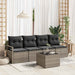Bankstel 5 st 4-Aantal zitplaatsen Grijs poly rattan