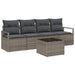 Bankstel 5 st 4-Aantal zitplaatsen Grijs poly rattan