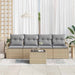 Bankstel 5 st 4-Aantal zitplaatsen Beige en Grijs poly rattan