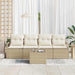 Bankstel 5 st 4-Aantal zitplaatsen Beige en Crème poly rattan