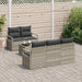 Bankstel 6 st 5-Aantal zitplaatsen Lichtgrijs poly rattan