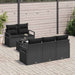 Bankstel 6 st 5-Aantal zitplaatsen Zwart poly rattan