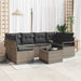 Bankstel 7 st 6-Aantal zitplaatsen Grijs poly rattan