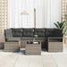 Bankstel 7 st 6-Aantal zitplaatsen Grijs poly rattan