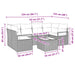 Bankstel 7 st 6-Aantal zitplaatsen Bruin en Rood poly rattan