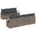 Bankstel 8 st 7-Aantal zitplaatsen Grijs poly rattan